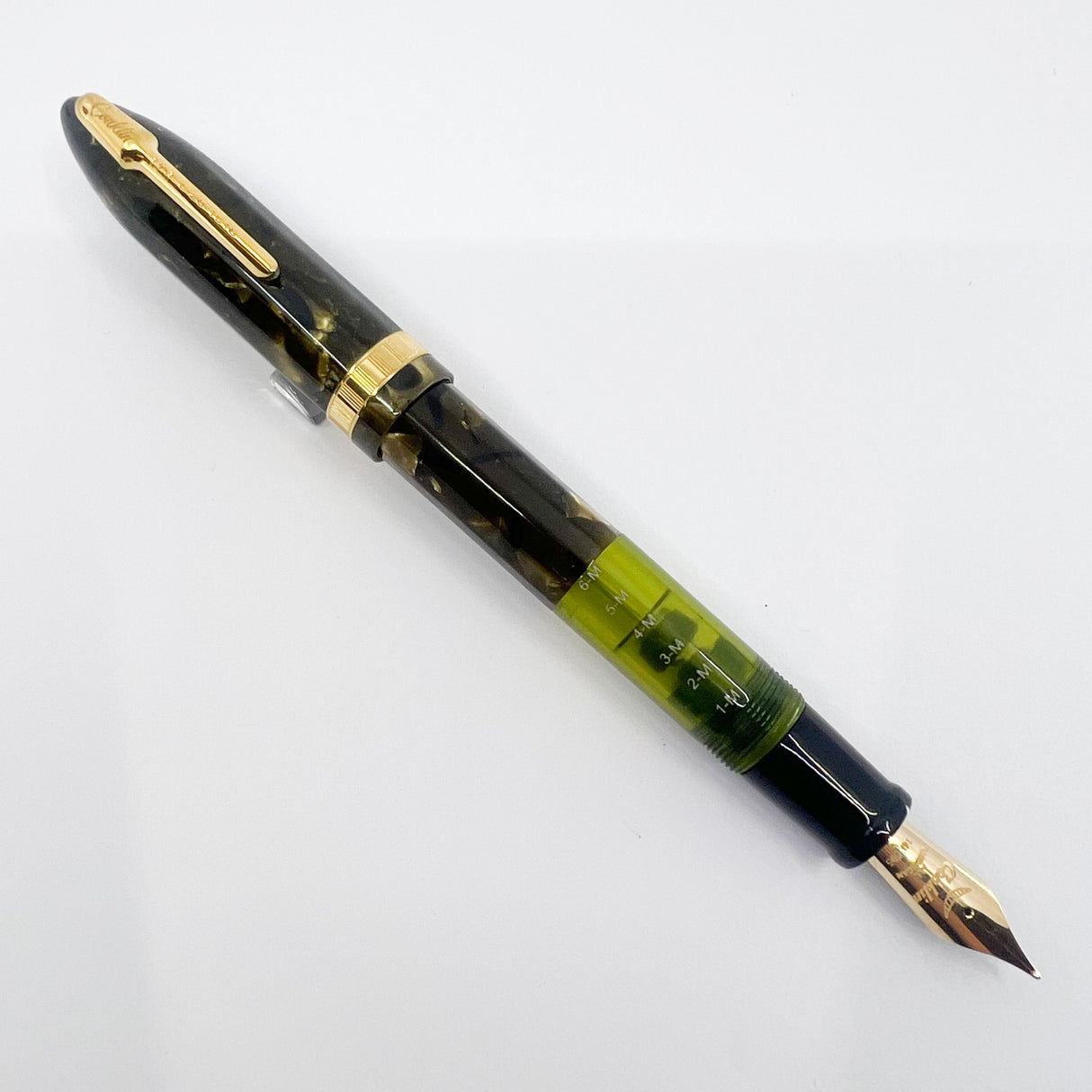 Conklin Nozac Green Saft Celluloid Fountain Pen – Legacy Collection Limited Edition - Flexible Medium 14kt Gold Nib