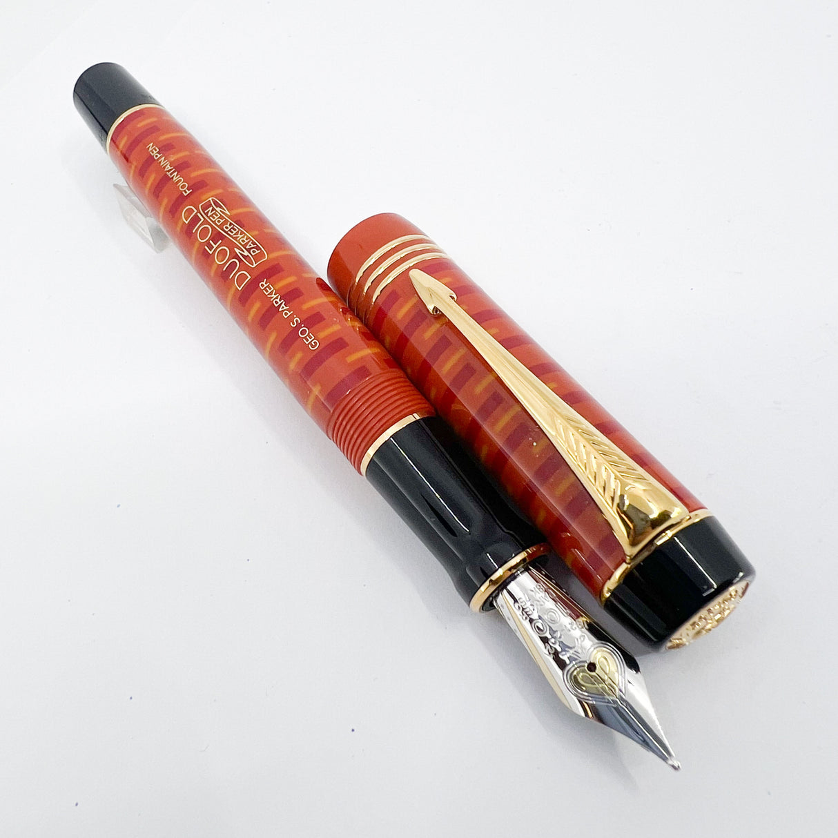 Parker Duofold 100th Anniversary "Big Red"/Orange Centennial Special Edition - Medium 18kt Gold Nib