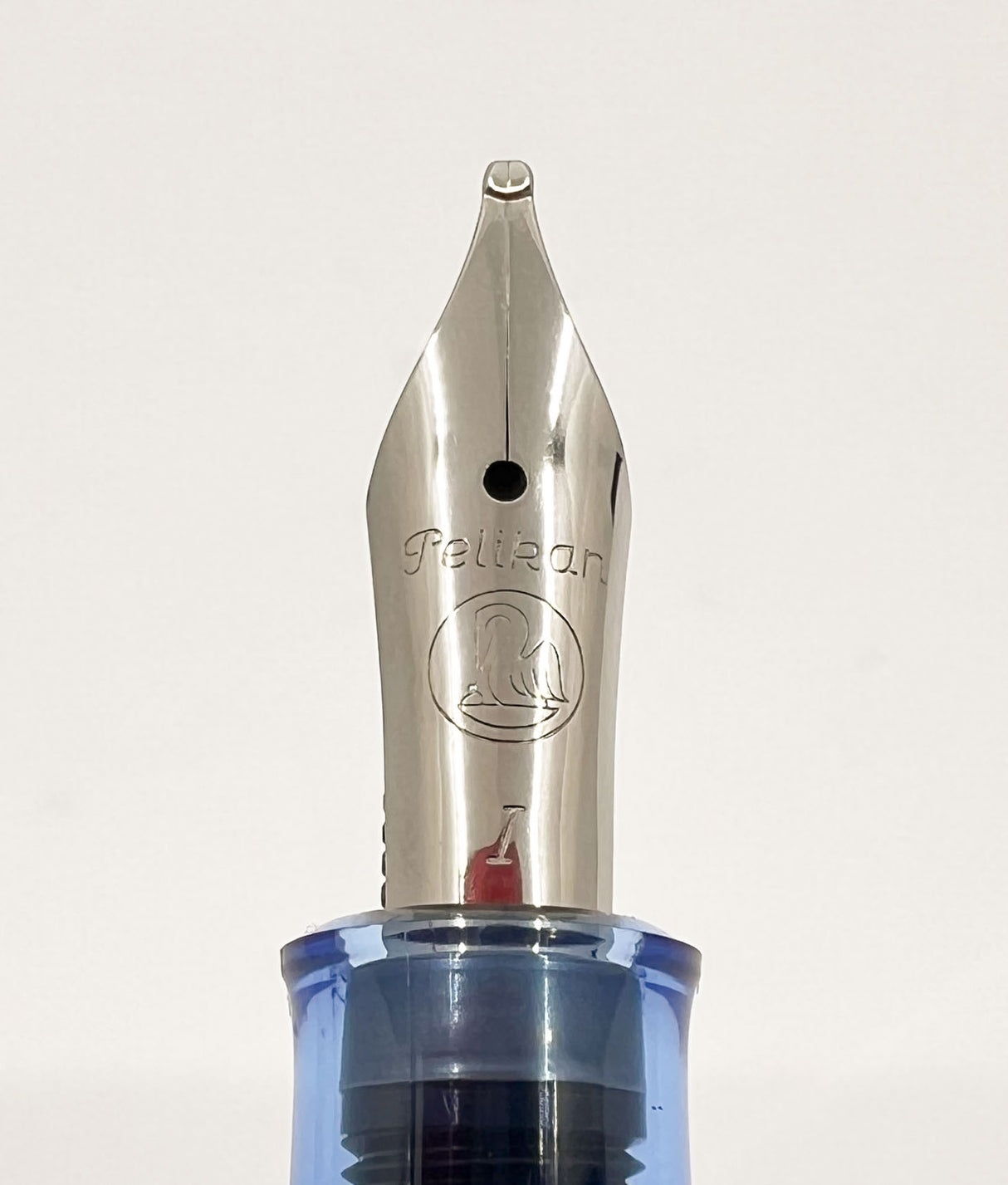 Pelikan M205 Light Blue Transparent Fountain Pen - Italic Nib