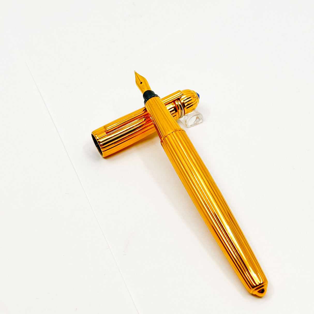 Cartier Pasha Gold-Plated Fluted Fountain Pen