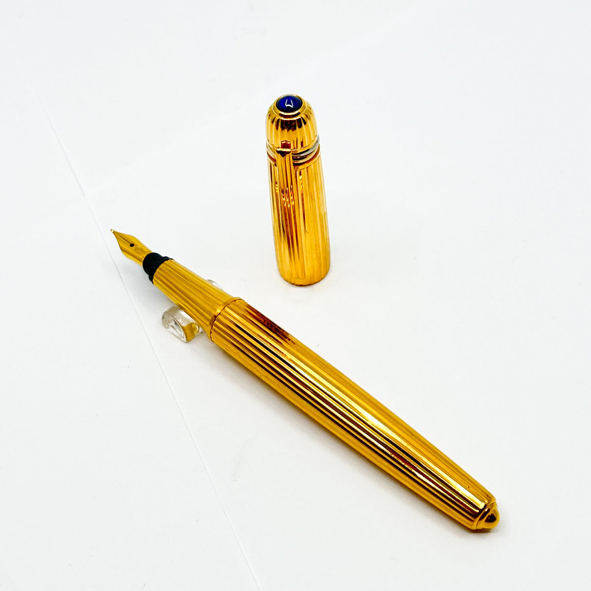 Cartier Pasha Gold-Plated Fluted Fountain Pen