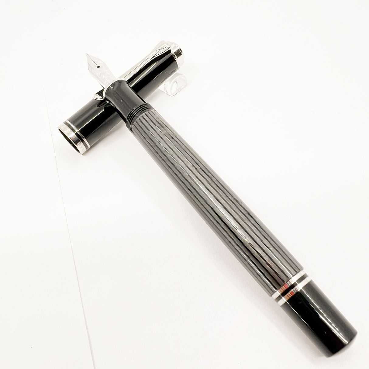 Pelikan M405 Stresemann Gray Striped Fountain Pen