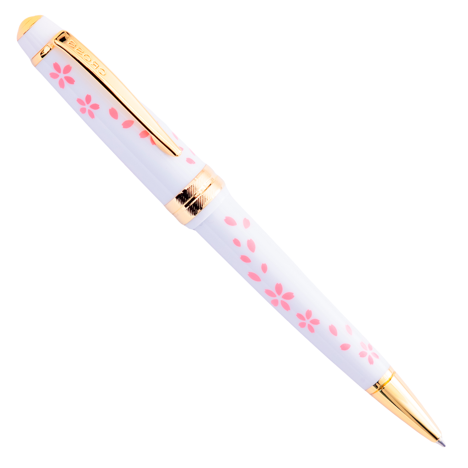 Cross Bailey Light White w/Pink Petals - Ballpoint