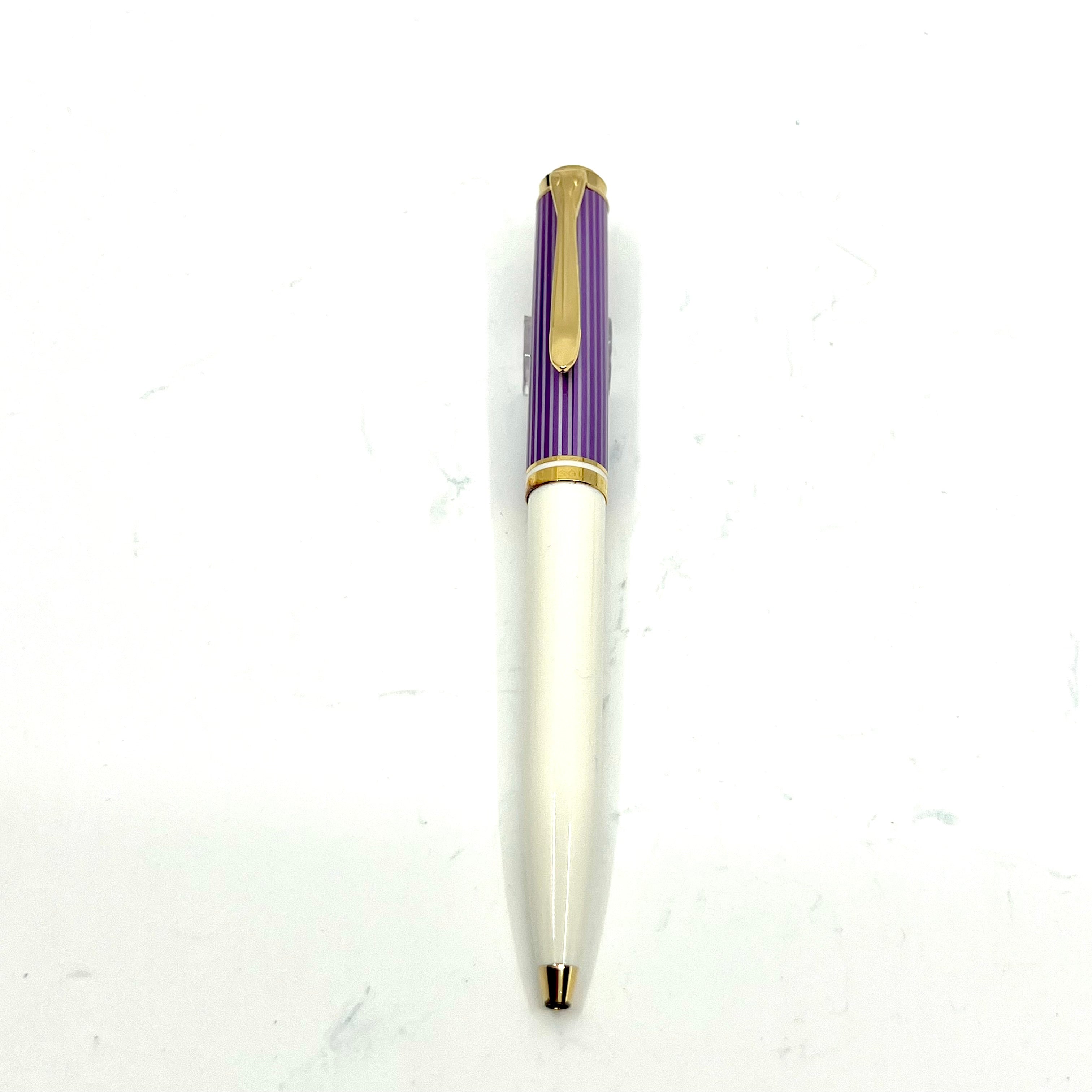 Pelikan K600 Violet-White Striped Ballpoint Pen – Fountain Pen