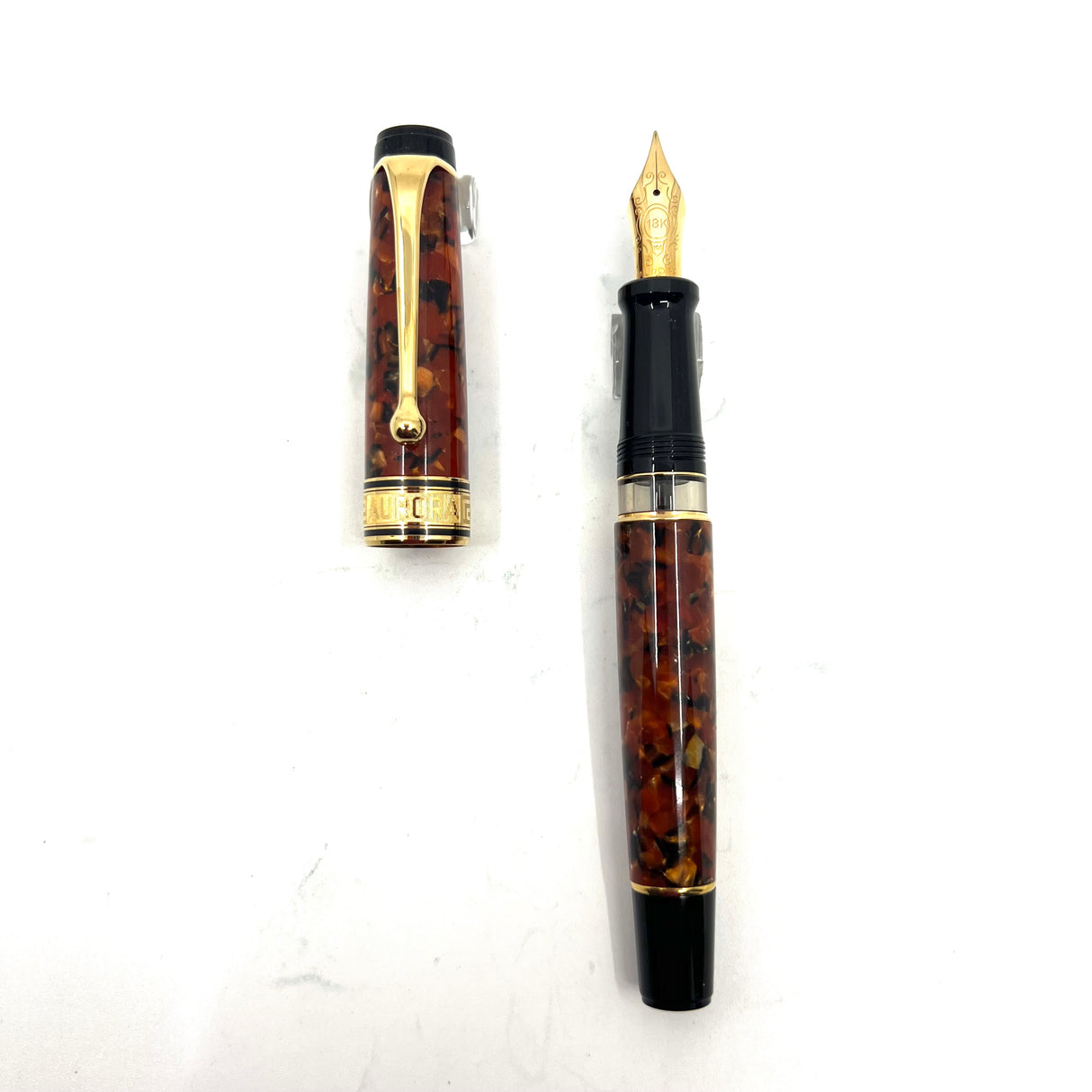 Aurora 365 Optima Marbled Brown Limited Edition Fountain Pen