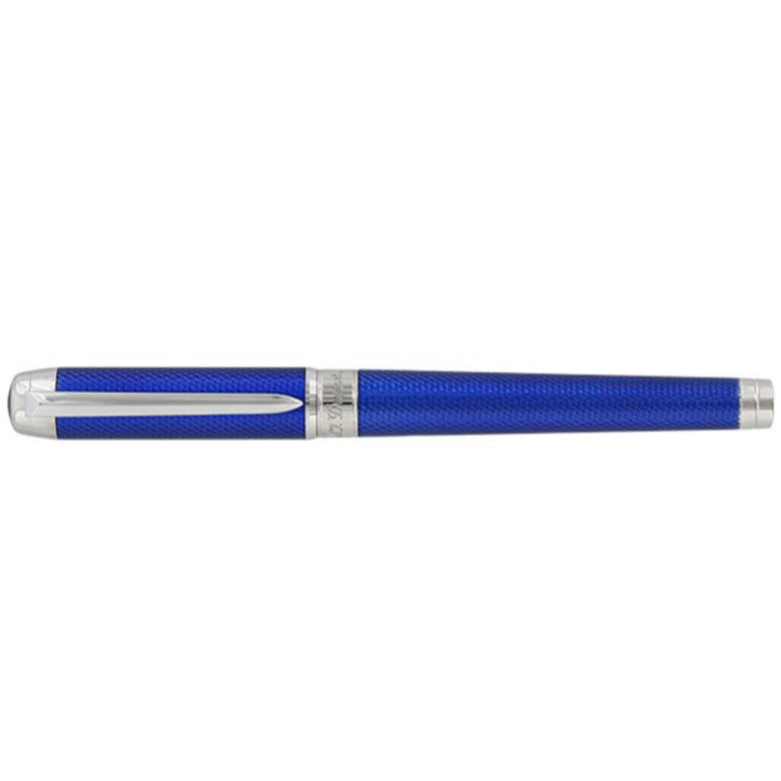 S.T. Dupont Eternity XL Blue Lacquer Over Guilloche - Fountain Pen