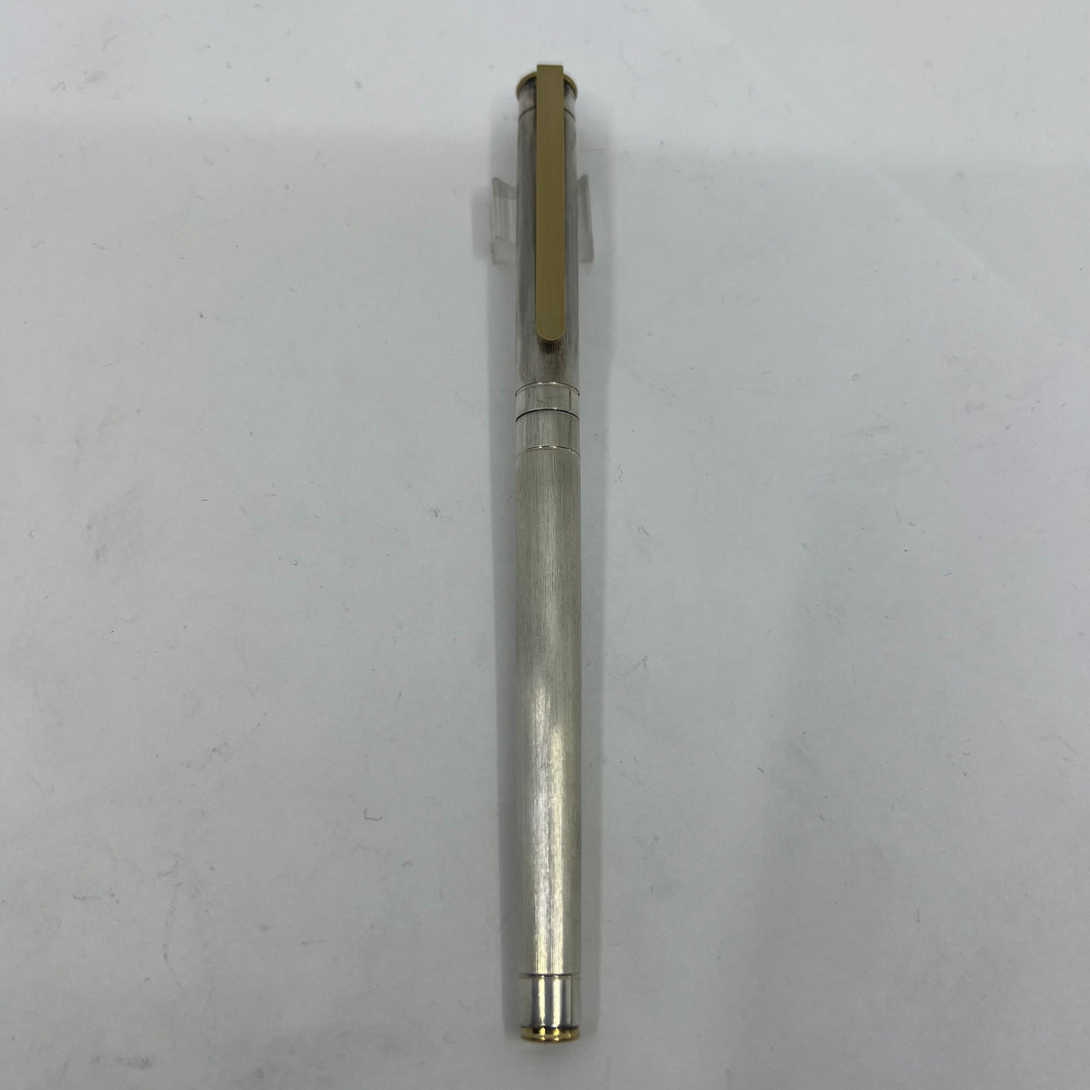 Montblanc Noblesse Silver-Plated Etched Vertical Lines Fountain Pen - Fine 18kt Gold Nib