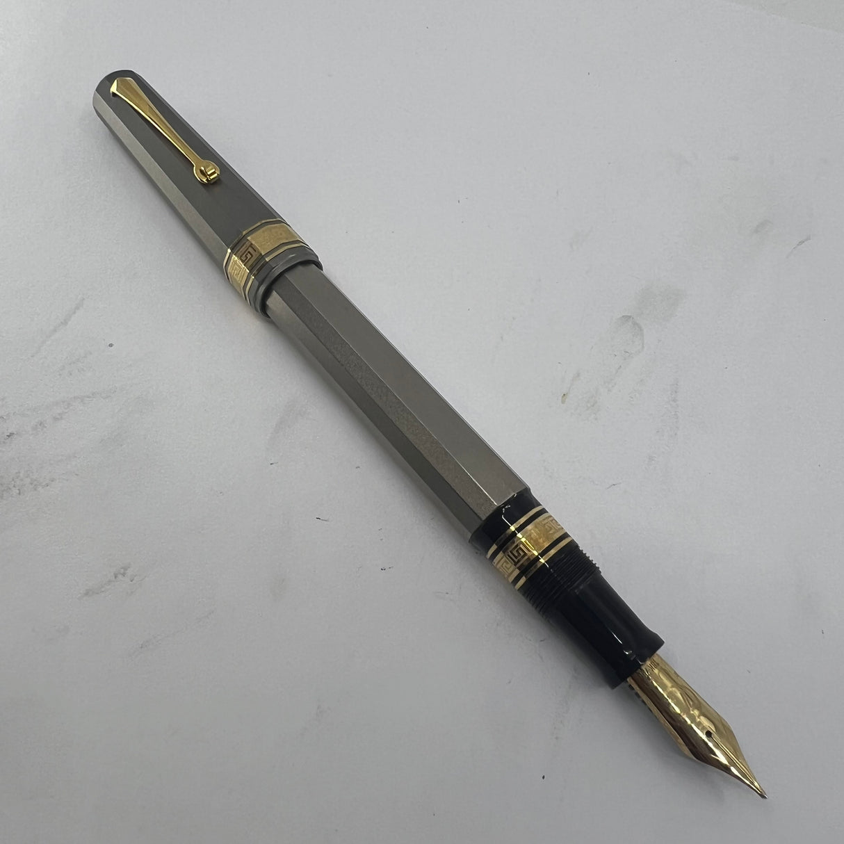 OMAS T-2 Titanium 75th Anniversary Limited Edition Fountain Pen - Medium 18kt Gold Nib