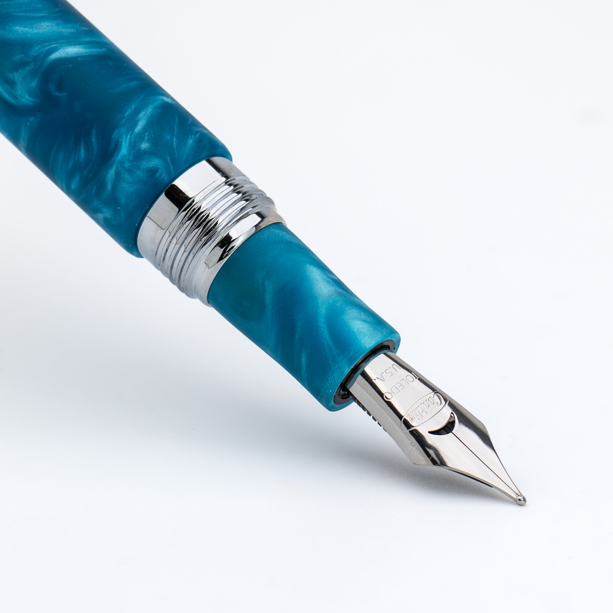 Conklin 1898 Spectra Fusion BLUE CHROME TRIM Fountain Pen Collection