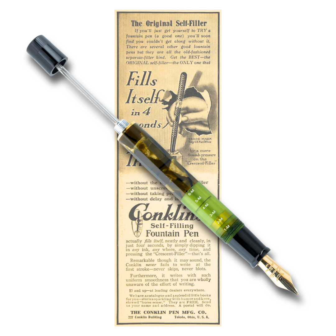 Conklin Nozac Green Saft Celluloid Limited Edition - Fountain Pen