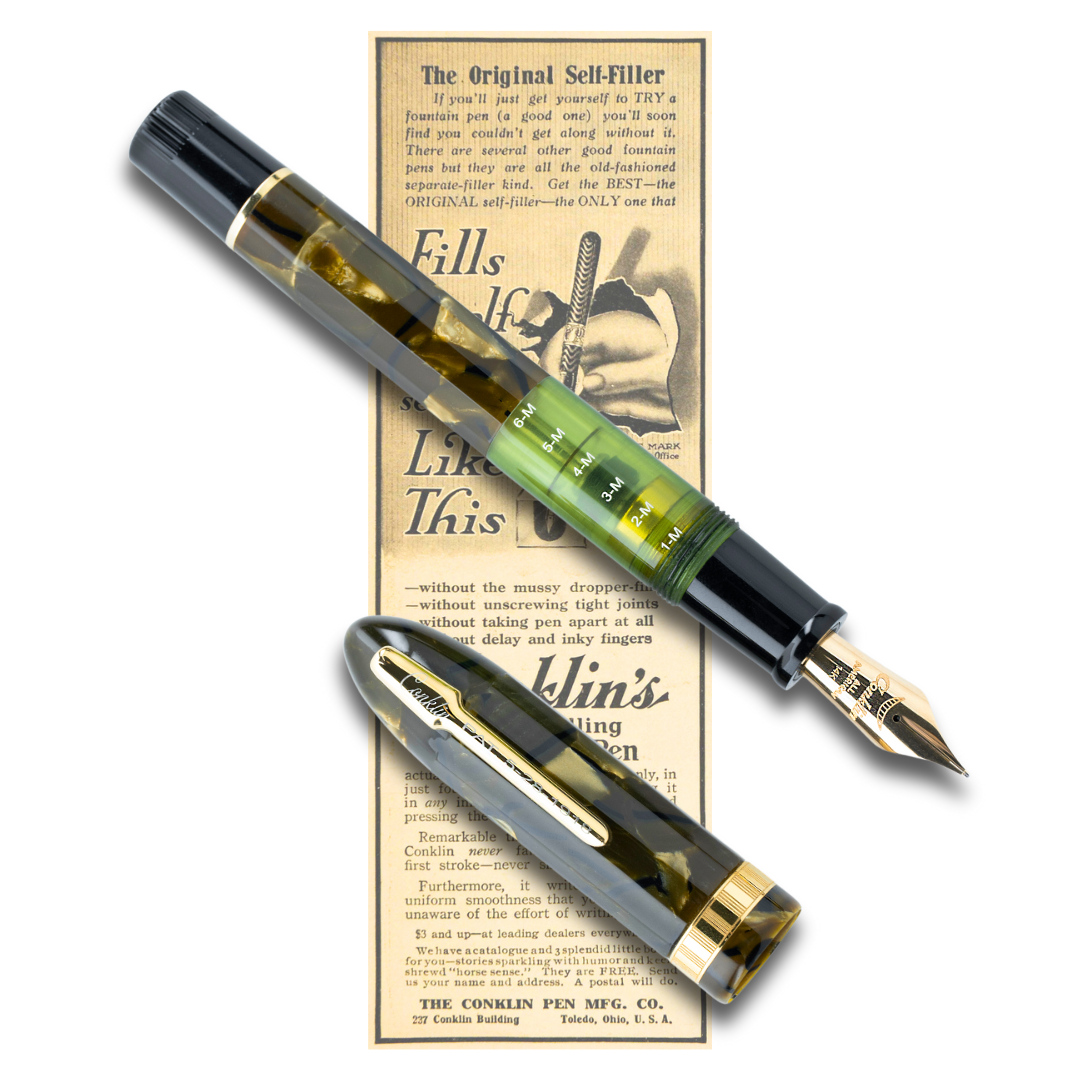 Conklin Nozac Green Saft Celluloid Limited Edition - Fountain Pen
