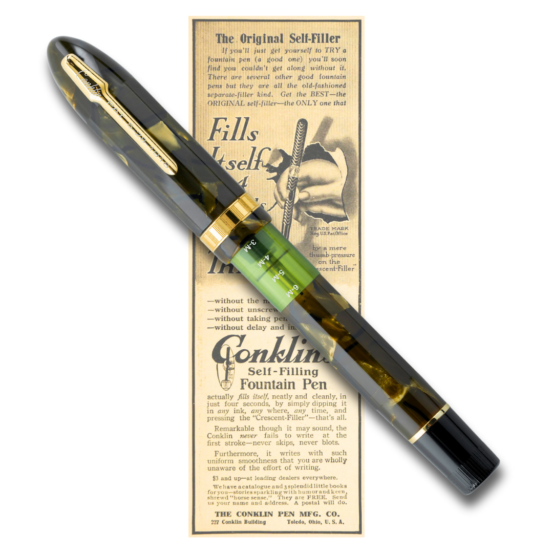 Conklin Nozac Green Saft Celluloid Limited Edition - Fountain Pen