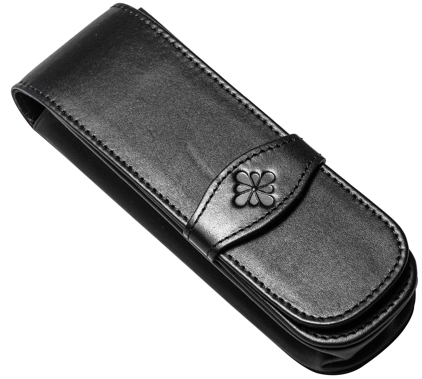 Diplomat Pencases Black - Diplomat Leather 2 Pen Case