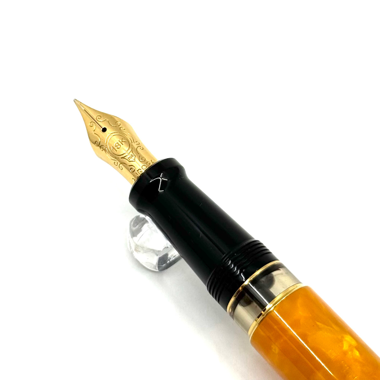 Aurora Optima Marbled Orange Sole Limited Edition Fountain Pen - Fine 18kt Gold Nib