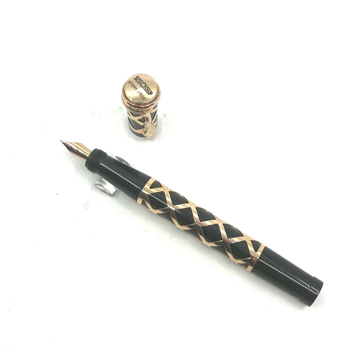 Stylochap (Paris) Filigree Retractable Nib Safety Fountain Pen Limited Edition (1985)