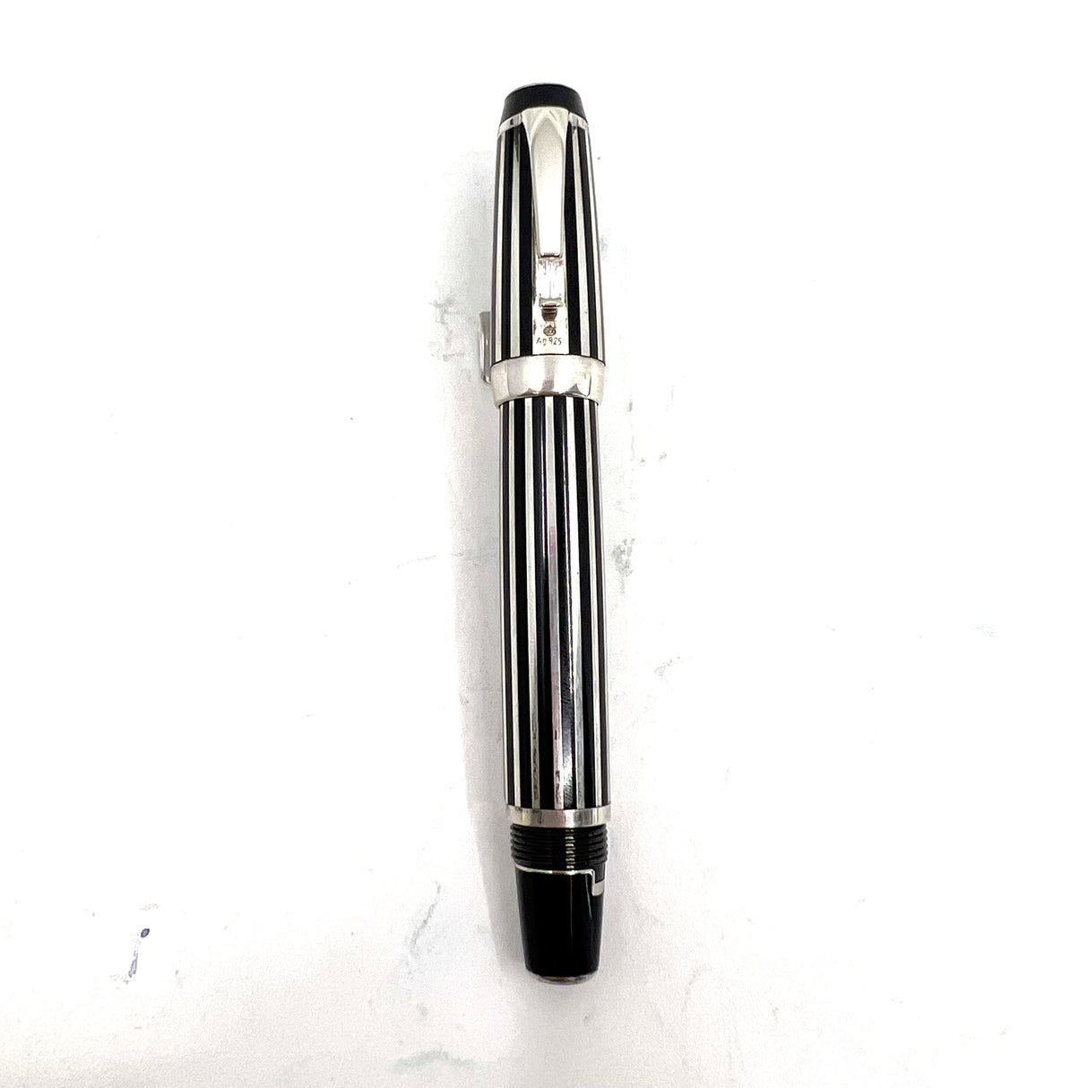 Montblanc Crystal Boheme Fountain Pen - Sterling Silver Stripes