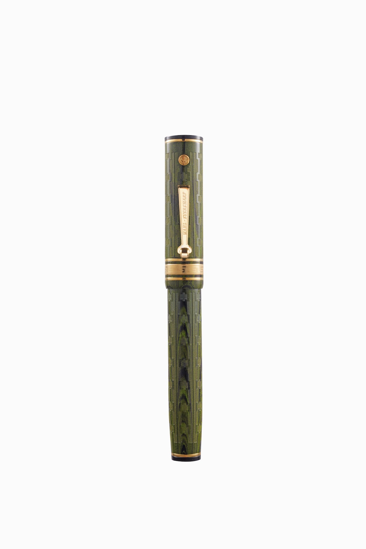 Wahl-Eversharp Decoband Ebonite Green Ripple Chased - Fountain Pen