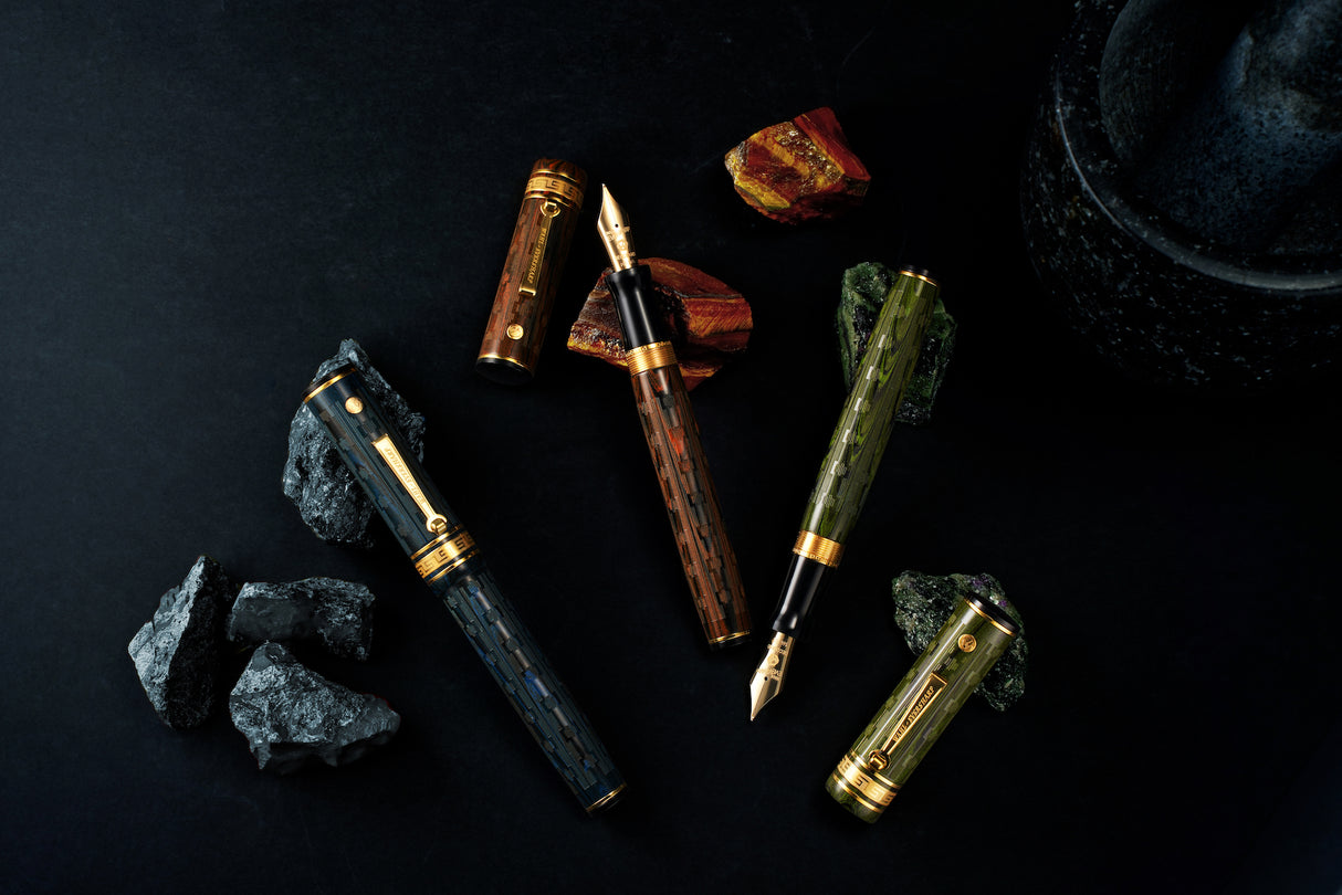 Wahl-Eversharp Decoband Ebonite Green Ripple Chased - Fountain Pen