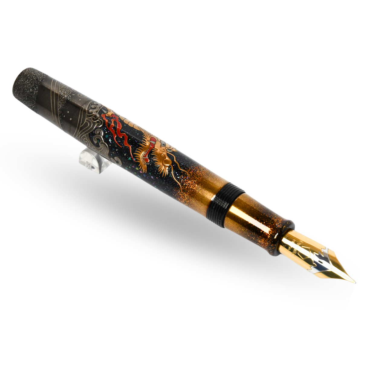 Namiki Emperor Double Dragon Maki-e Fountain Pen - Broad 18kt Gold Nib