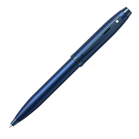 Sheaffer 100 Satin Blue w/PVD Blue Trim - Ballpoint Pen