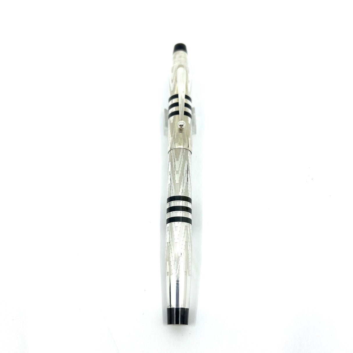 Cross 150th Anniversary Limited Edition Art Deco Sterling Silver Fountain Pen (1996) - Medium 18kt Gold Nib - MINT Condition with Complete Original Packaging