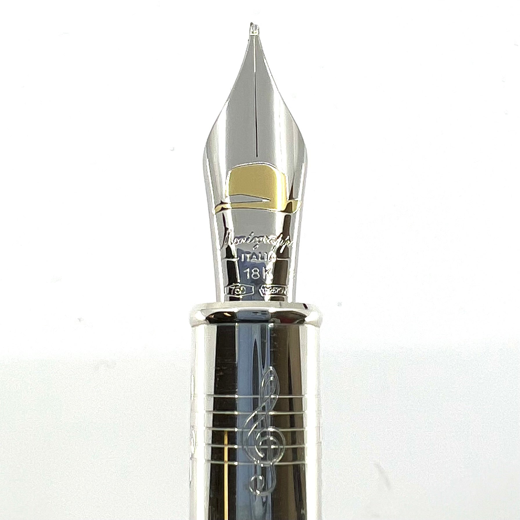 Montegrappa Frank Sinatra Limited Edition Pinstripe Blue Fountain Pen  - Circa 2011 - Medium 18kt Gold Nib