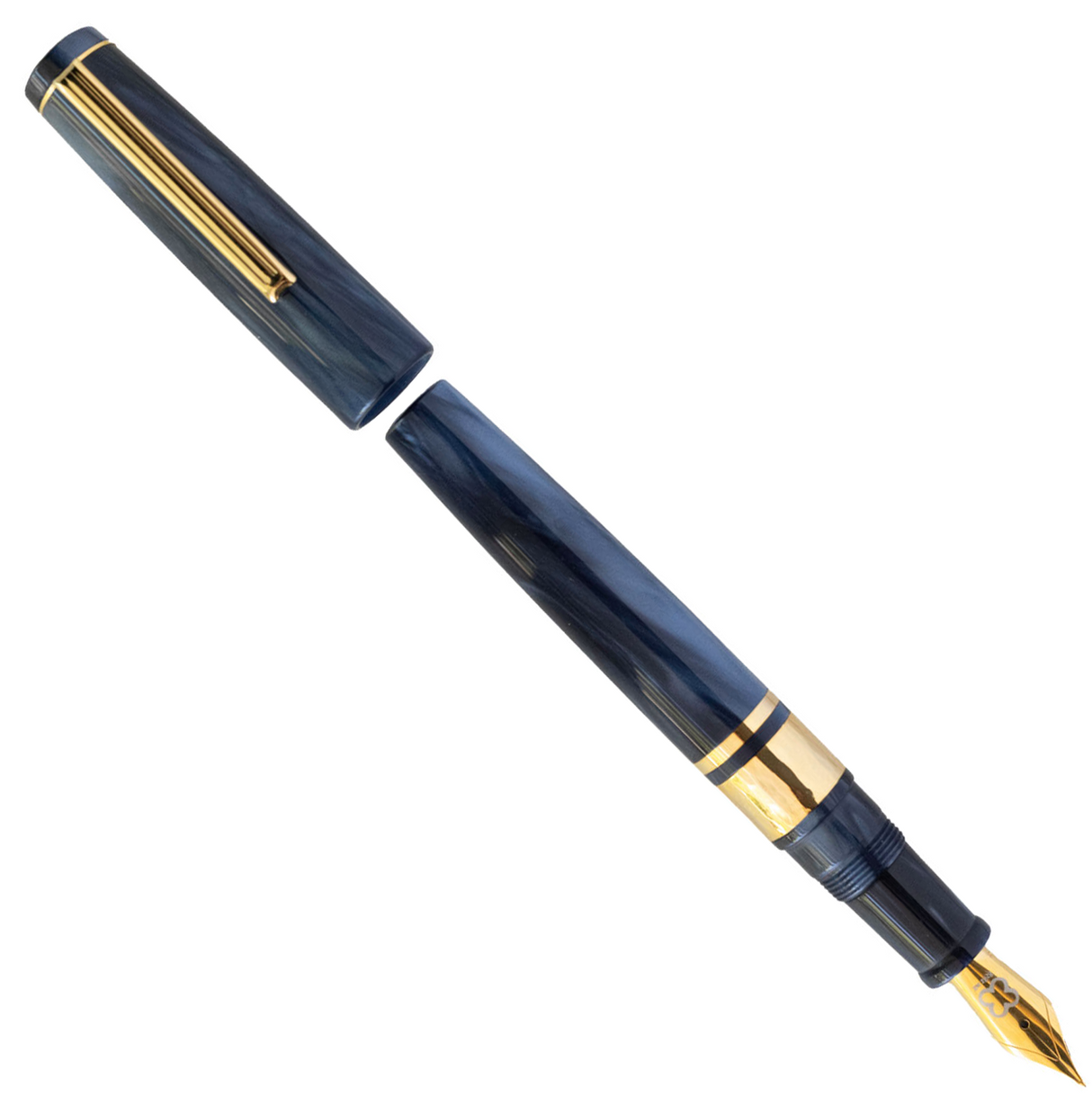 Model J Chatoyant Acrylic Capri Blue Fountain Pen