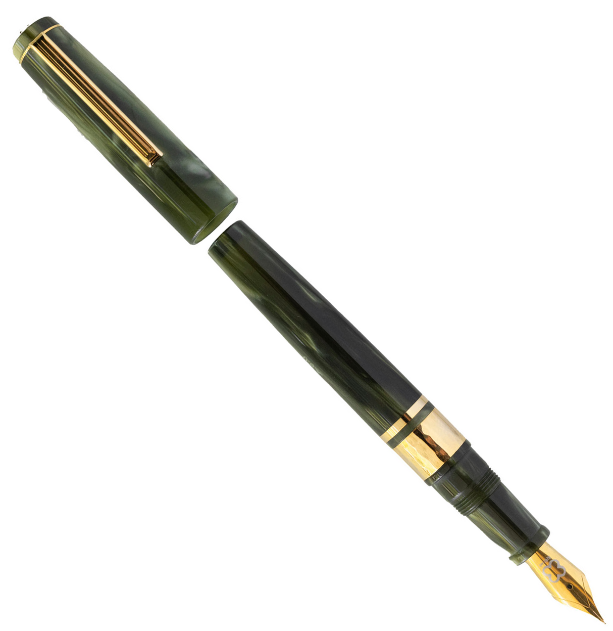 Model J Chatoyant Acrylic Palm Green Fountain Pen