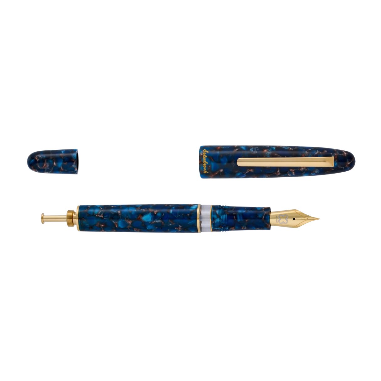 Esterbrook Estie Nouveau Bleu Nouveau Bleu with Gold Trim - Fountain Pen (Button Piston)
