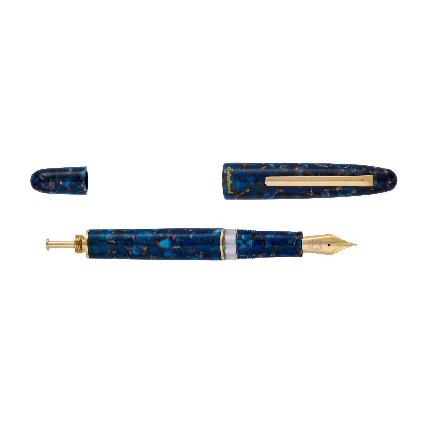 Esterbrook Estie Nouveau Bleu Nouveau Bleu with Gold Trim -  Fountain Pen (Button Piston)