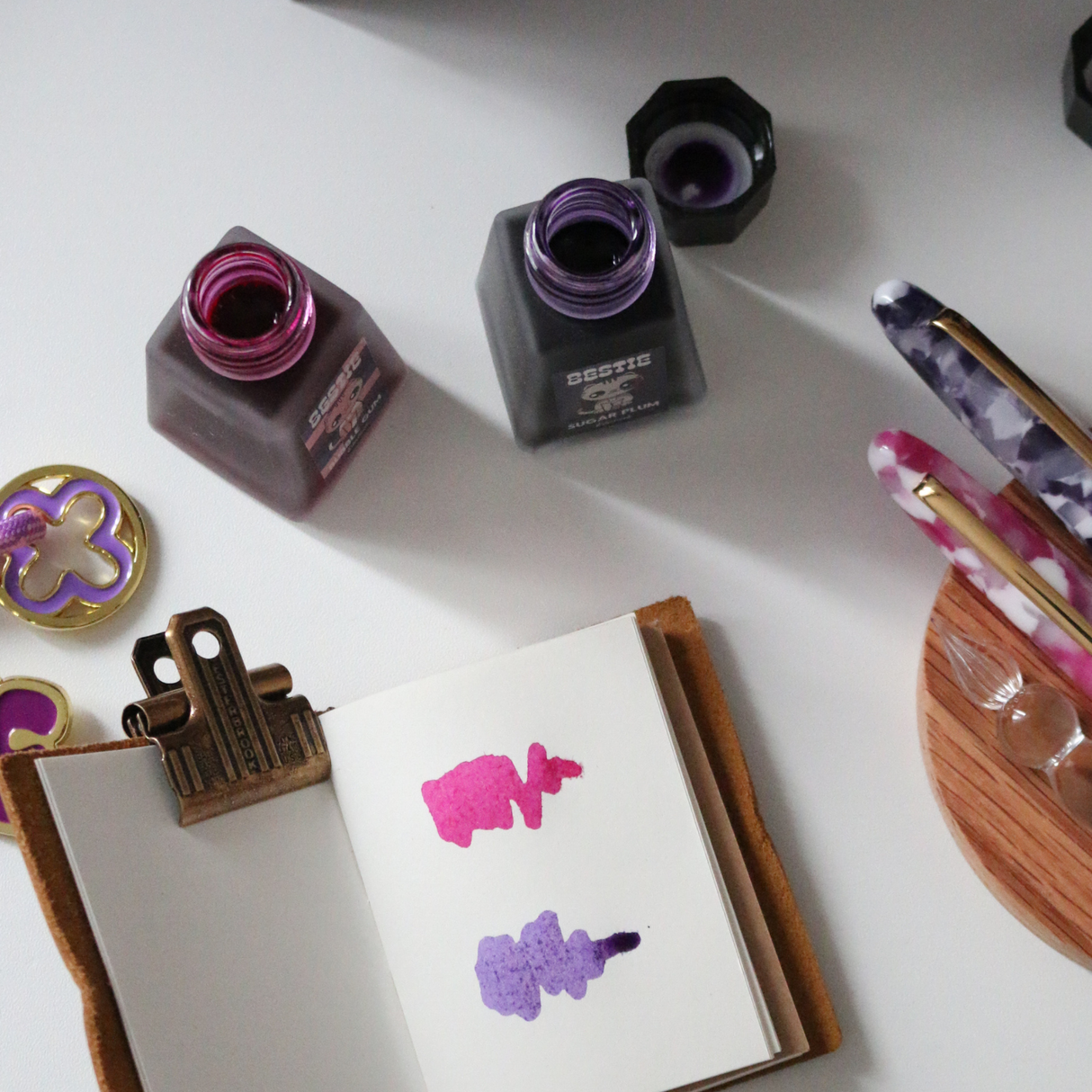 Esterbrook Estie Bestie Fountain Pen Bubble Gum Pink & Sugar Plum Purple Collection