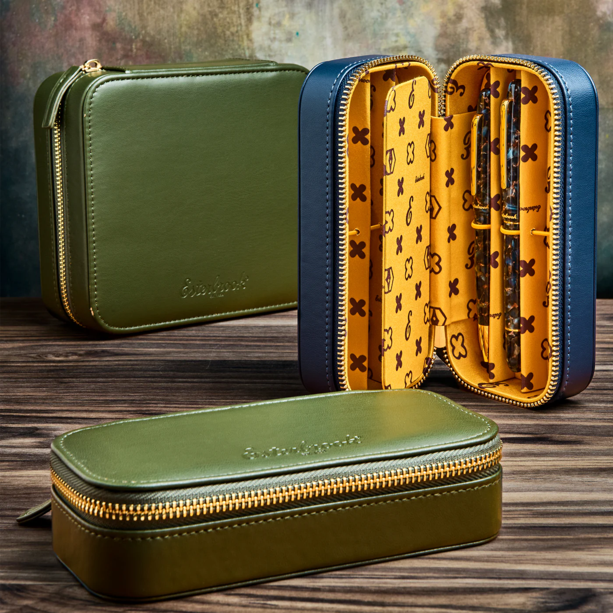 Esterbrook Pen Nook Dandelion Blue and Moss Green Collection