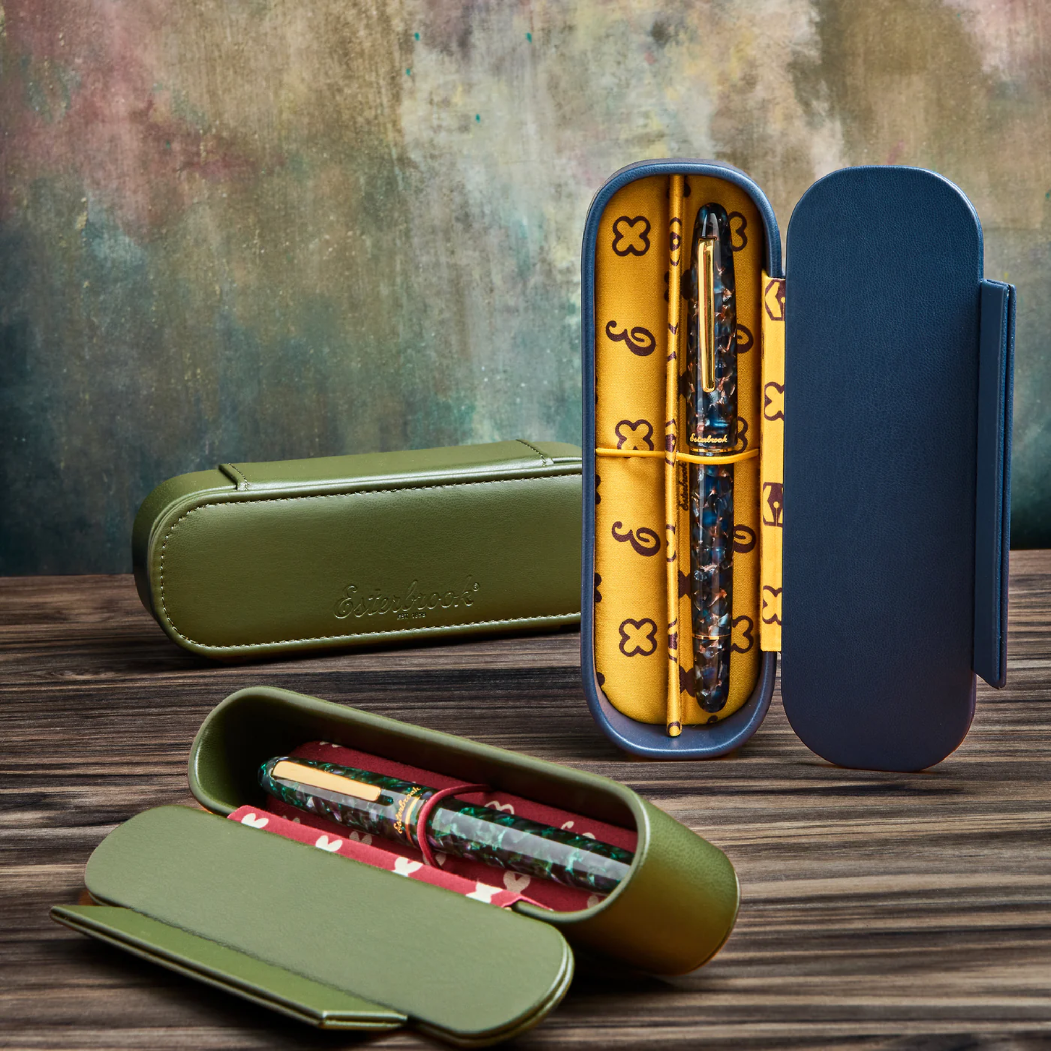 Esterbrook Pen Nook Dandelion Blue and Moss Green Collection