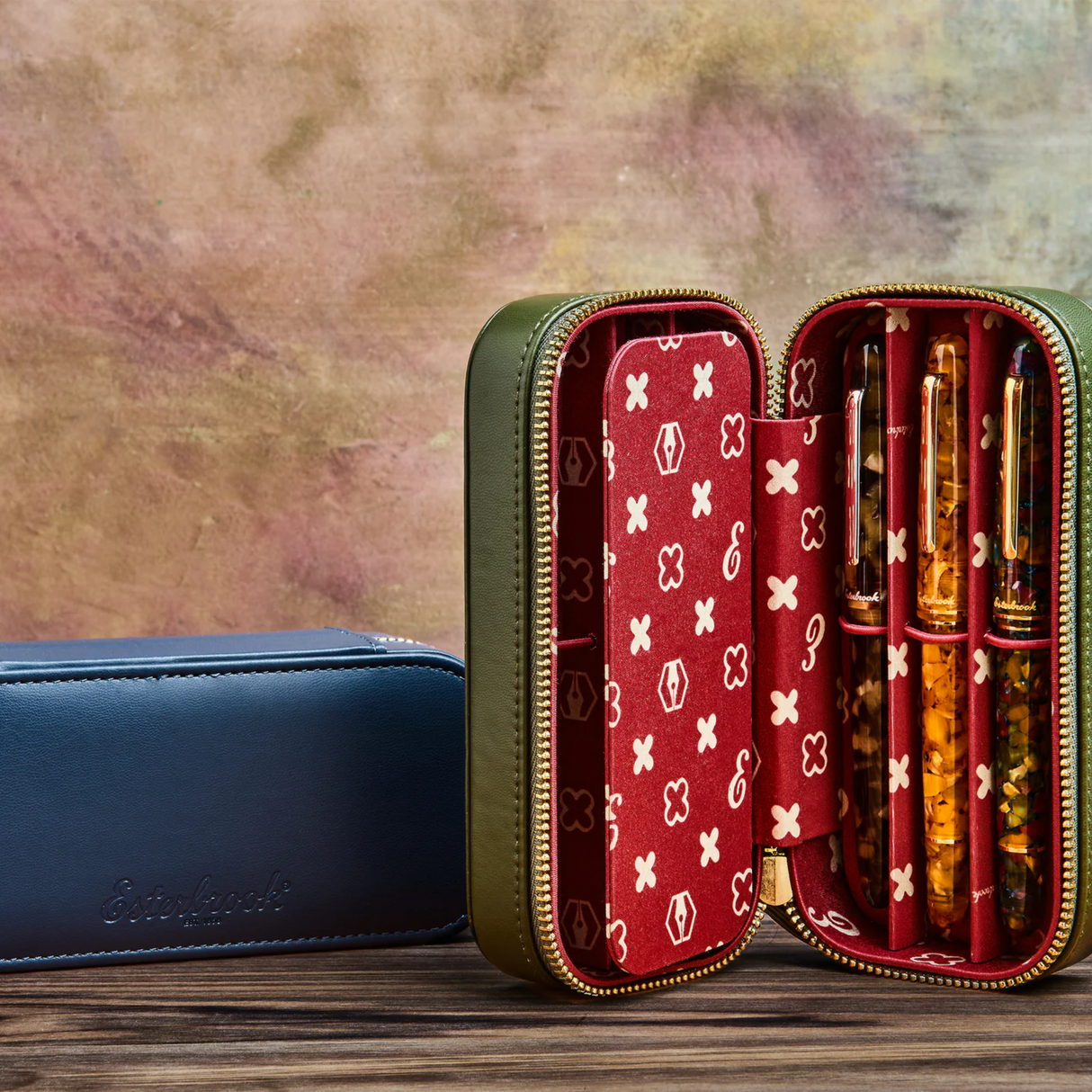 Esterbrook Pen Nook Dandelion Blue and Moss Green Collection