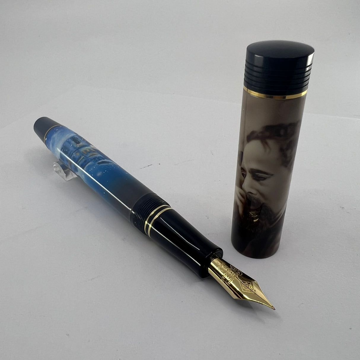 Conway-Stewart UK Charles Dickens "A Christmas Carol" Limited Edition Hand Painted Fountain Pen   -  Fine 18kt Gold Nib  - Number 1 of Only 8 Pens Made (2006)!!!