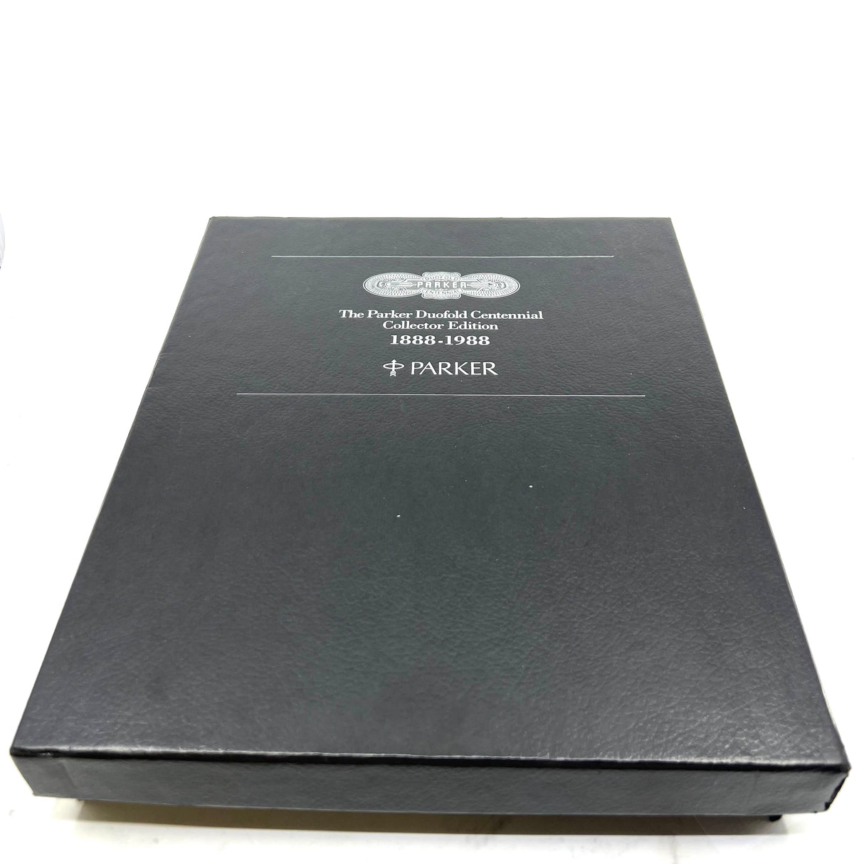 Parker Black Duofold 1888-1988 Centennial Collector Edition - First Year Parker Cap Top Medallion - Medium 18kt Gold Nib