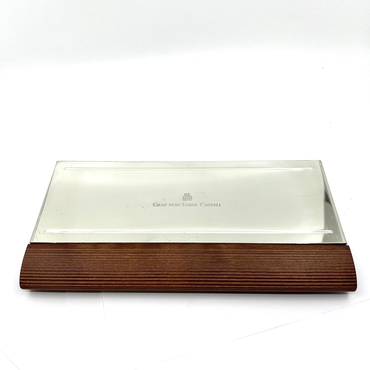 Graf von Faber-Castell Perfect Pencil - Platinum Plated Extender/Brown Ribbed Pencil Set