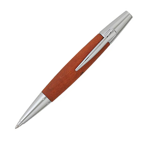 Faber-Castell E-Motion Pear Wood /Polished Chrome - Ballpoint Pen