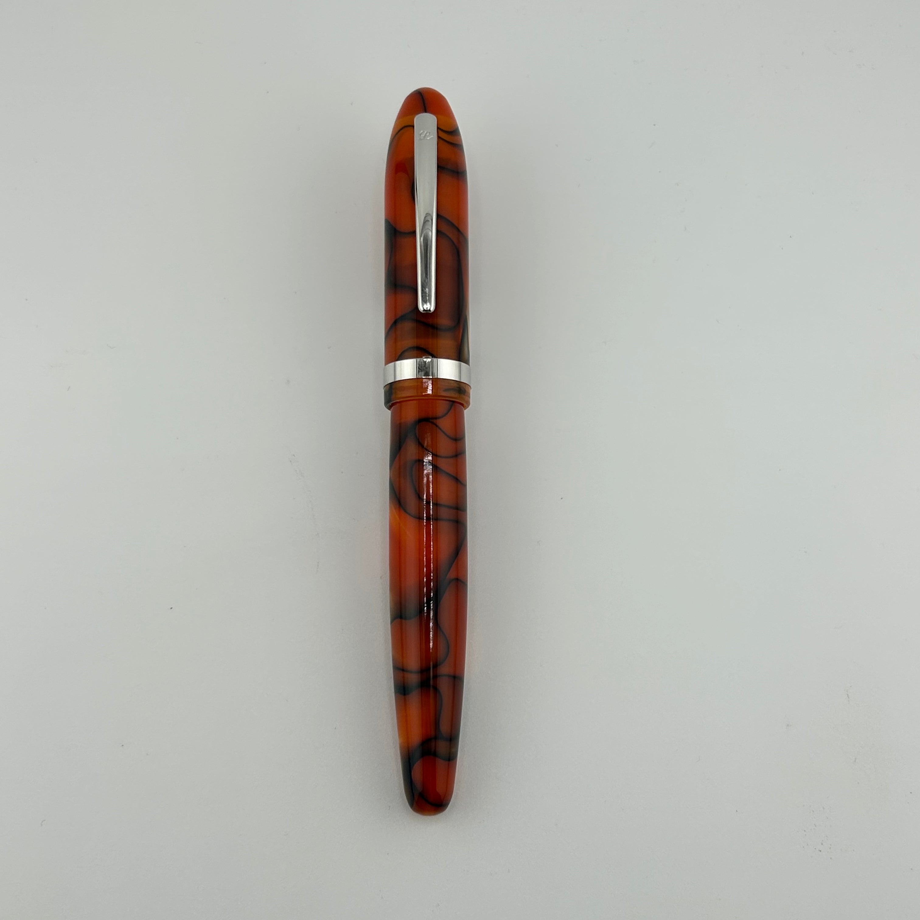 Laban Mento Orange Tiger Pearl - Oversize Pen! - Fountain Pen