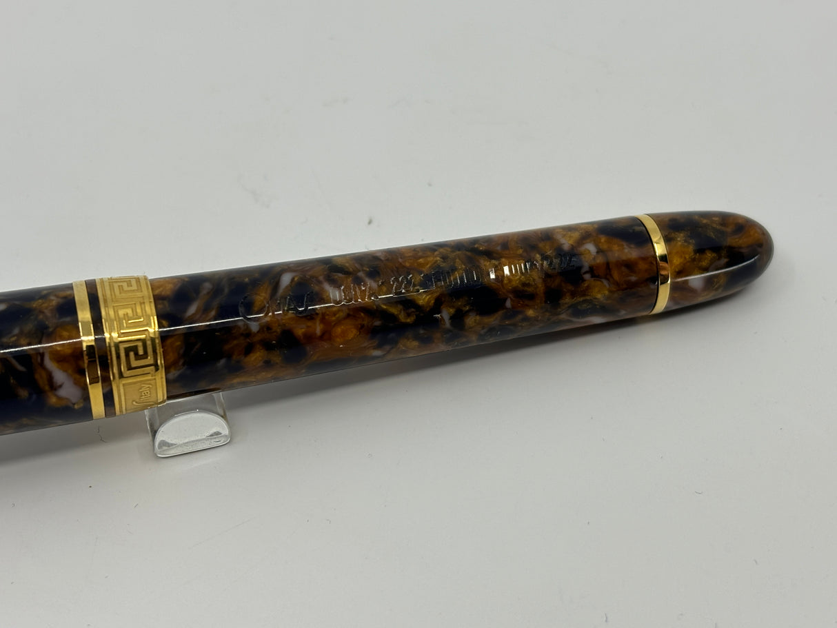 Omas Gran Ogiva "222" Celluloid Blue Saffron Limited Edition - Fountain Pen