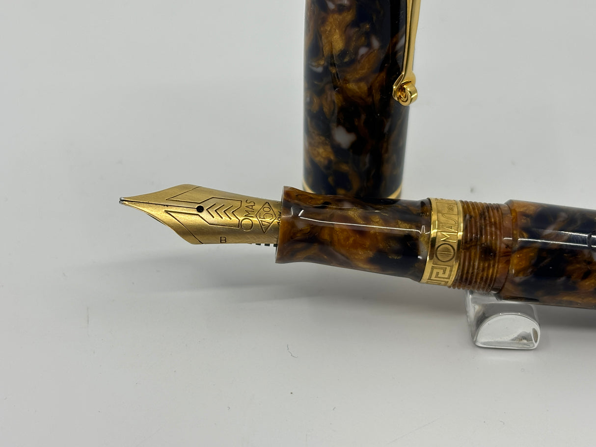 Omas Gran Ogiva "222" Celluloid Blue Saffron Limited Edition - Fountain Pen