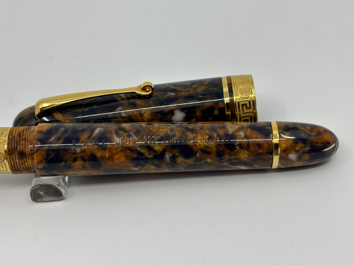 Omas Gran Ogiva "222" Celluloid Blue Saffron Limited Edition - Fountain Pen