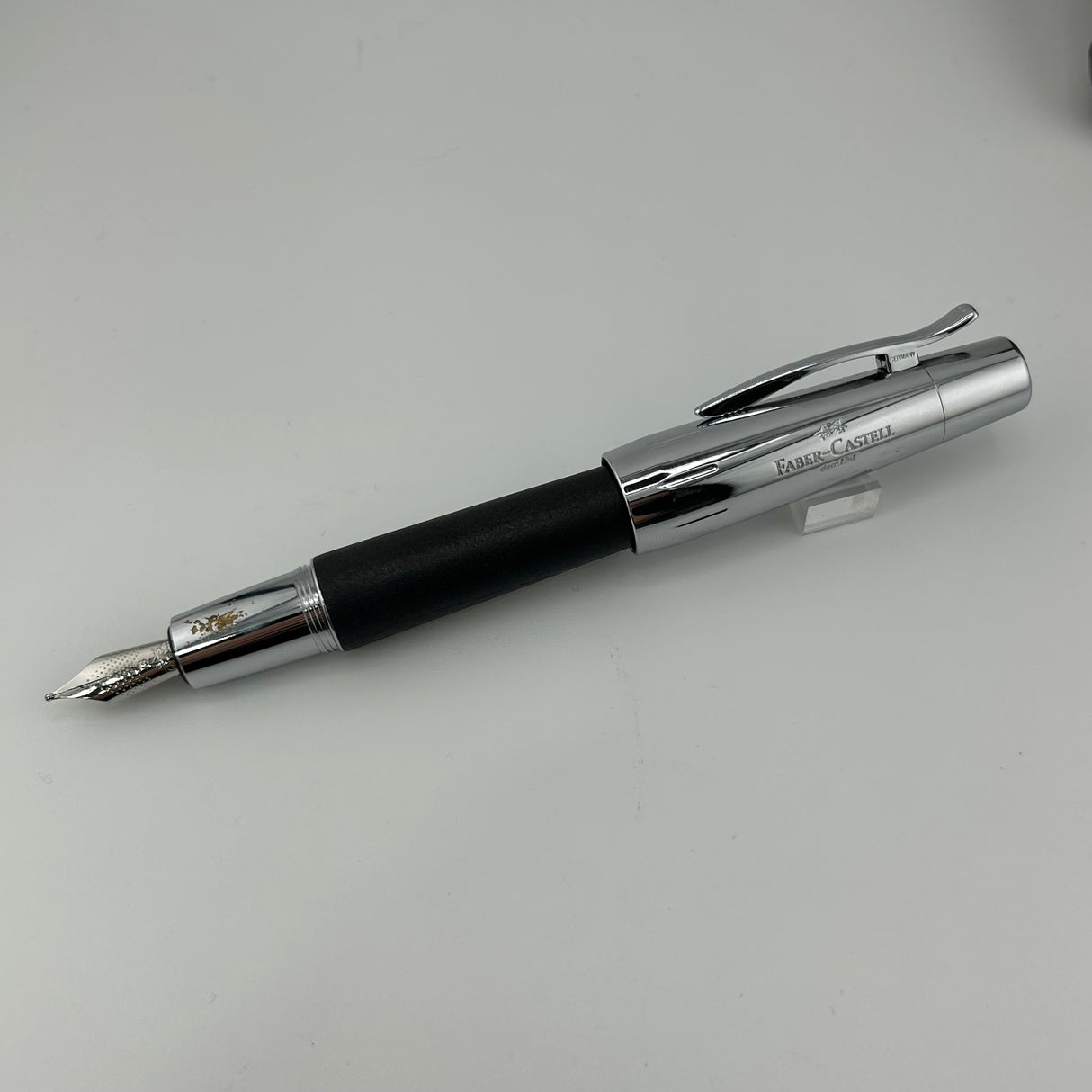Graf Von Faber Castell E Motion Chrome And Wood - Fountain Pen