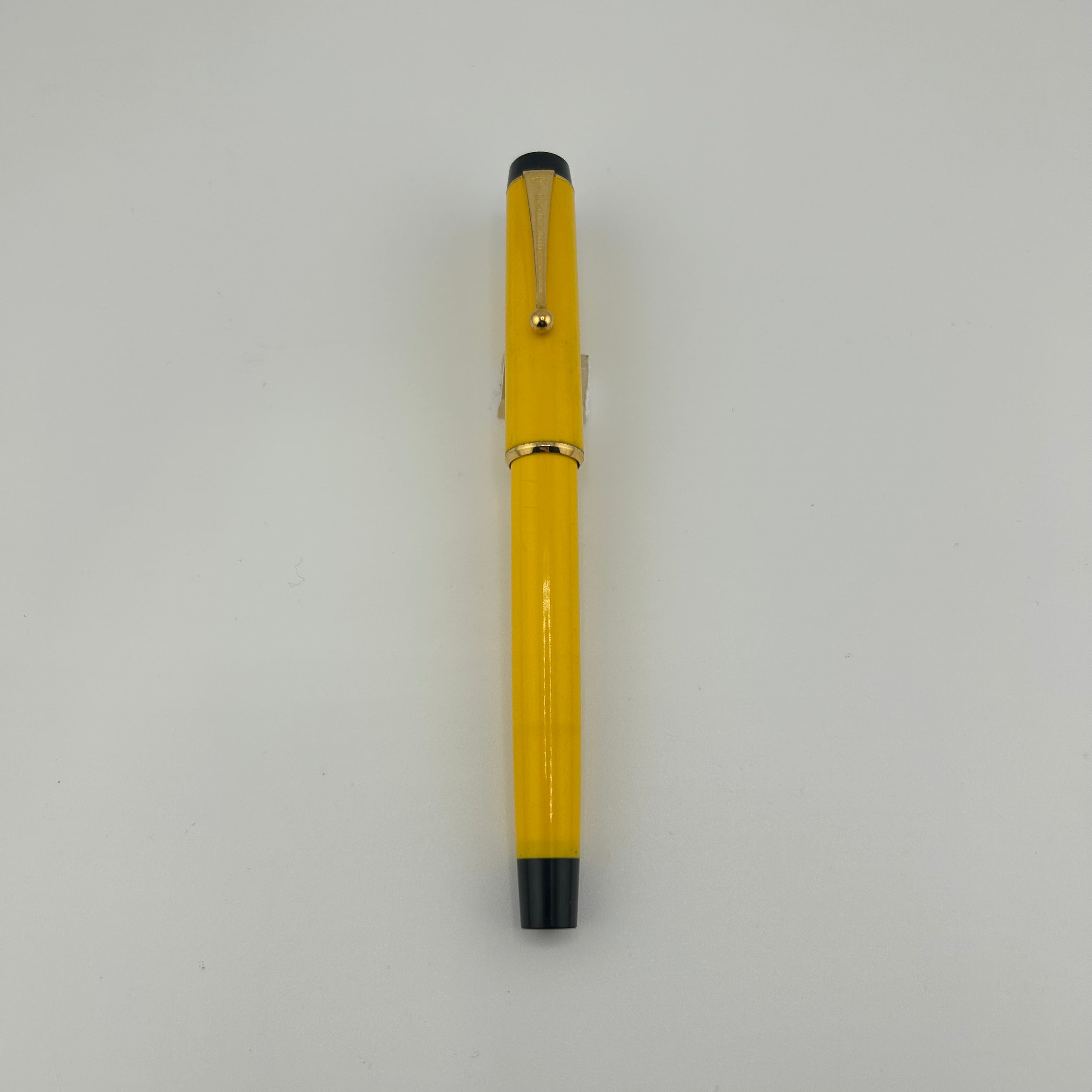 Parker "Big Red" Yellow Mandarin - Made In USA Circa 1970 - Rollerball
