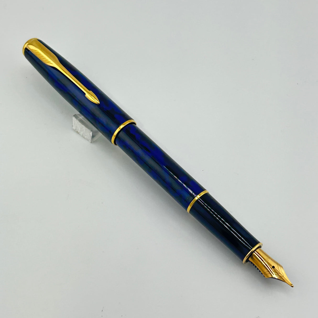 Parker Sonnet Premier Blue Marble Lacquer Made In France Circa 2002  - Fountain Pen