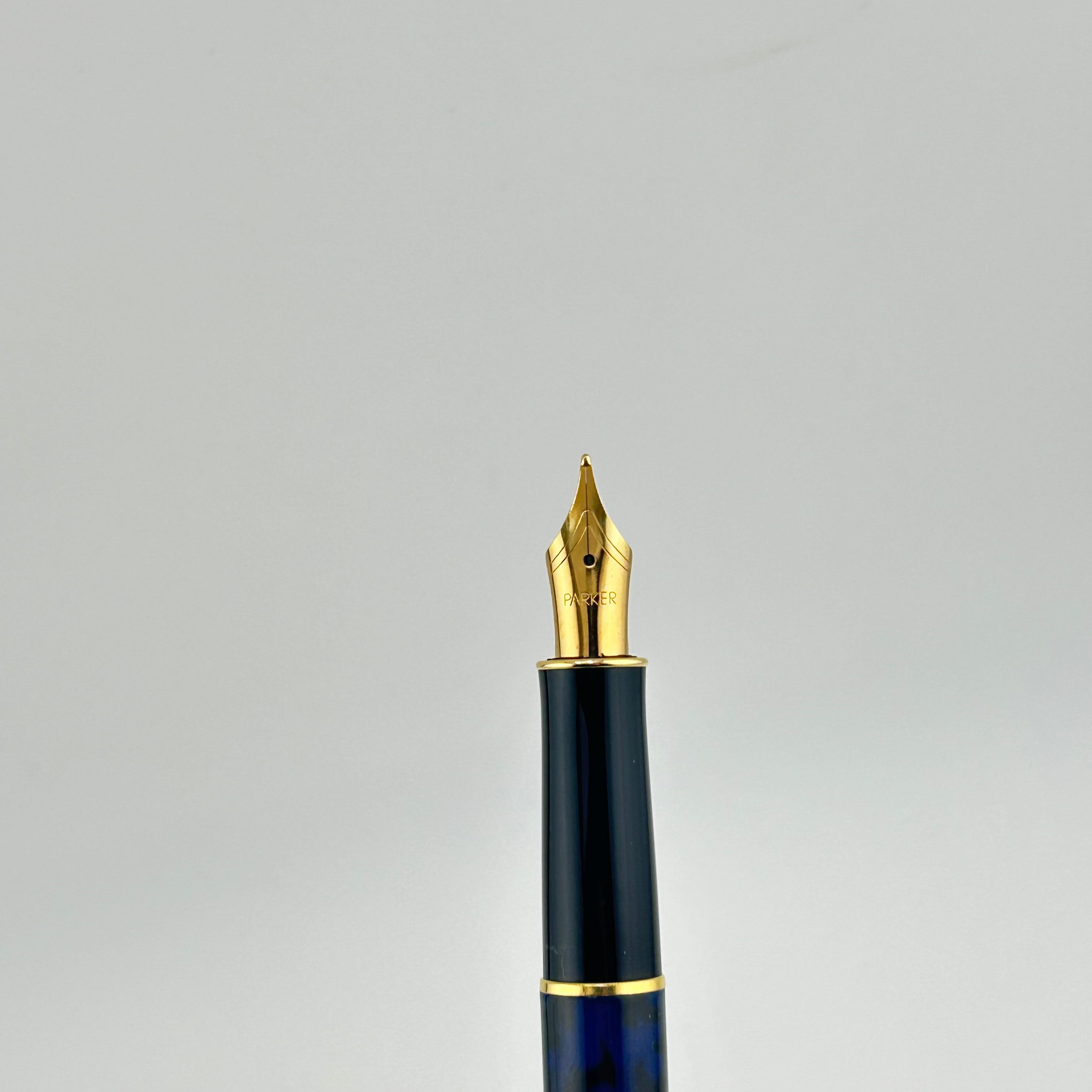 Parker Sonnet Premier Blue Marble Lacquer Made In France Circa 2002  - Fountain Pen