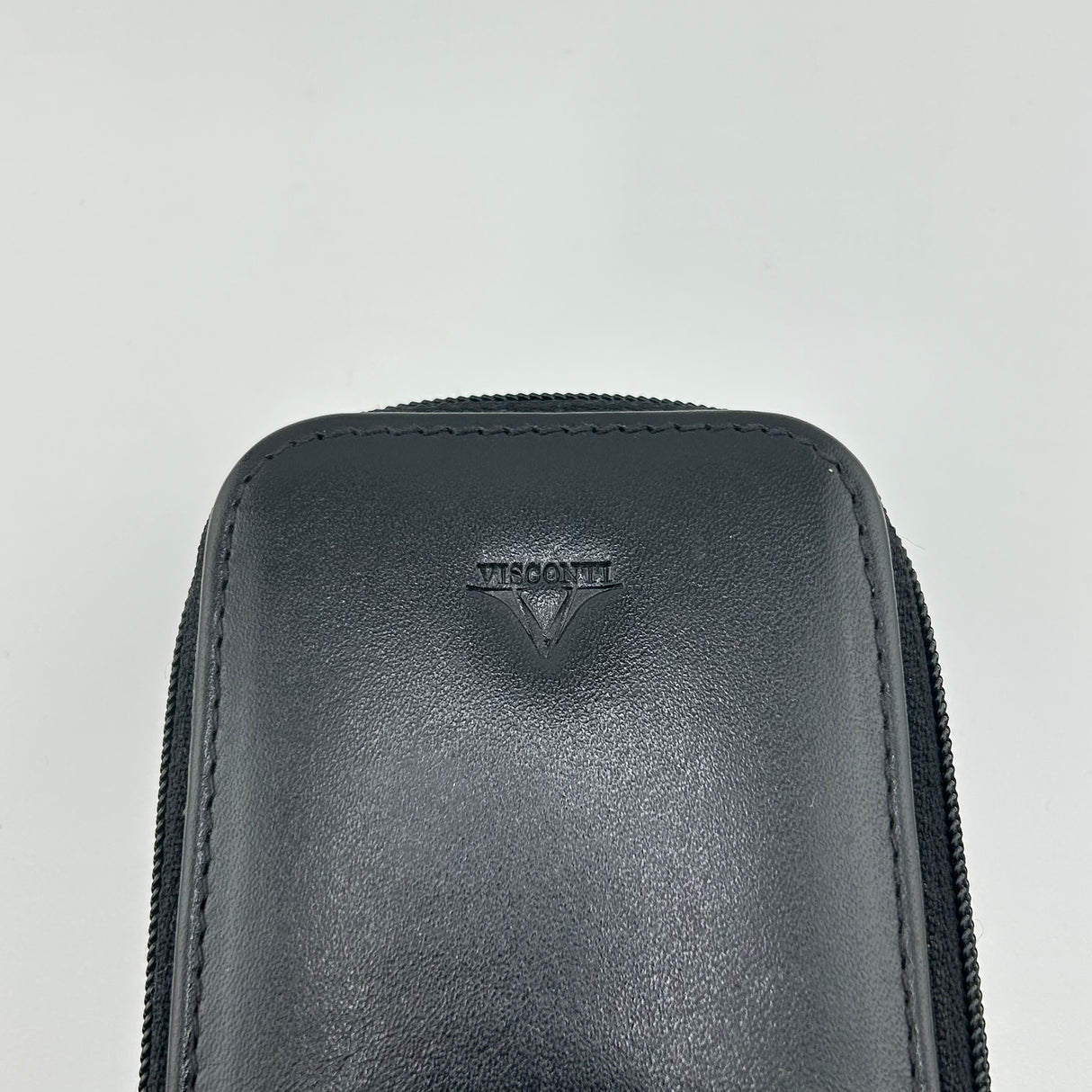 Visconti Pen Pouch For 3 Pens Italian Blue Leather