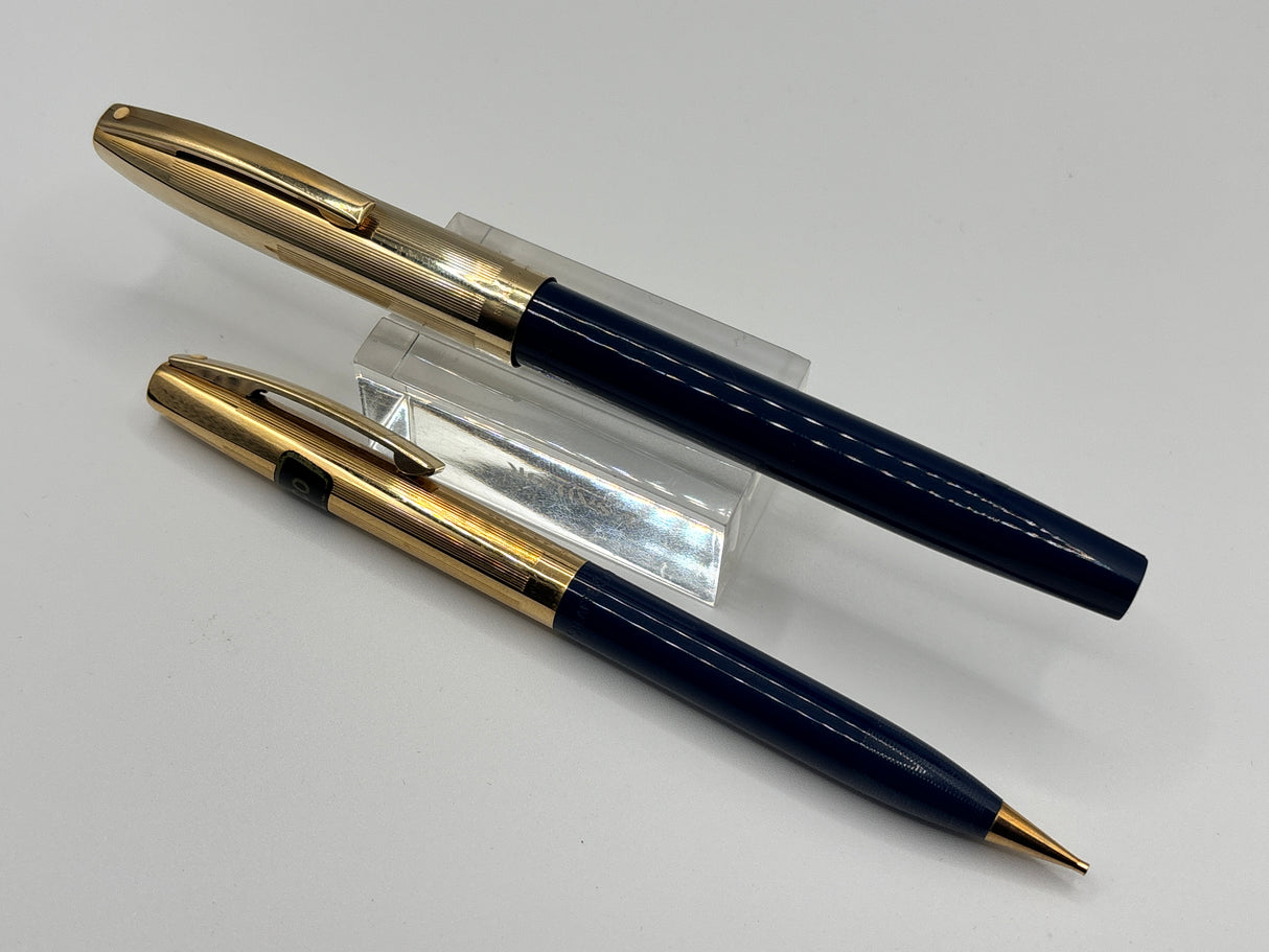 Sheaffer Imperial Navy Blue " NEW OLD STOCK SET " - Fountain Pen and Pencil