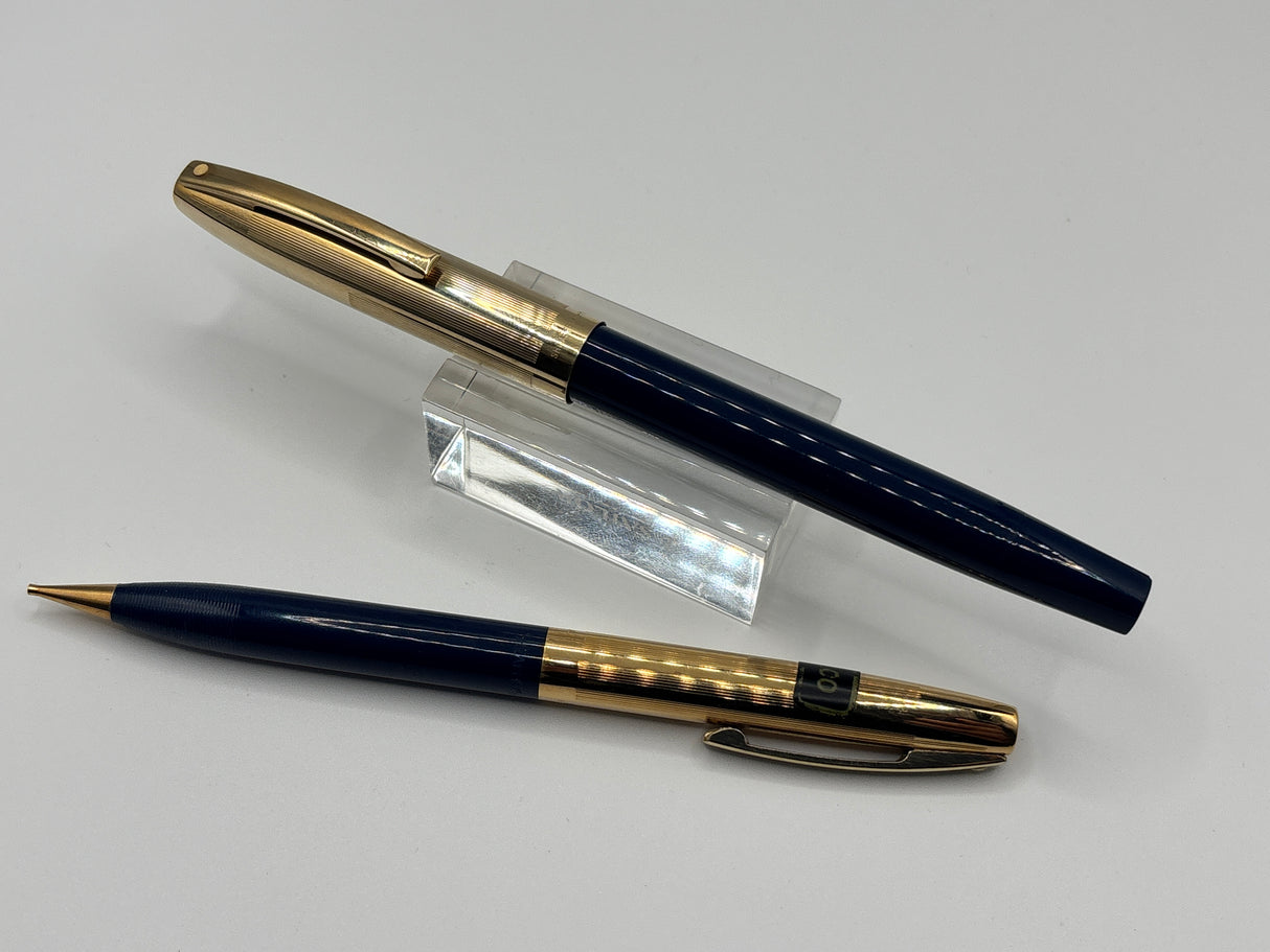Sheaffer Imperial Navy Blue " NEW OLD STOCK SET " - Fountain Pen and Pencil