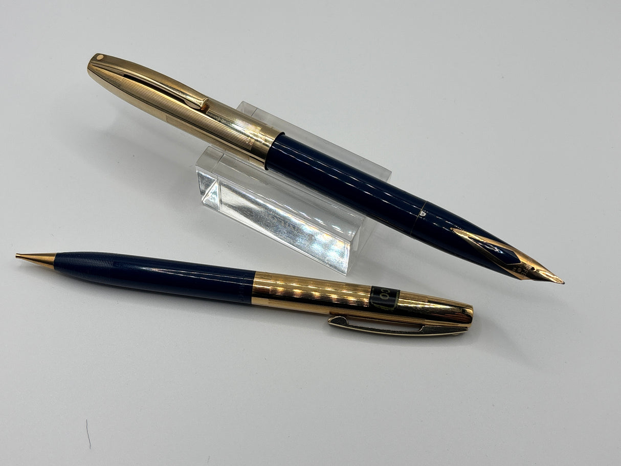 Sheaffer Imperial Navy Blue " NEW OLD STOCK SET " - Fountain Pen and Pencil